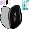 Kettlora Crystal Hair Removal Tool Epilator, Reusable Nano Glass Hair Eraser for Body, Painless for Arms and Legs, (BLACK)