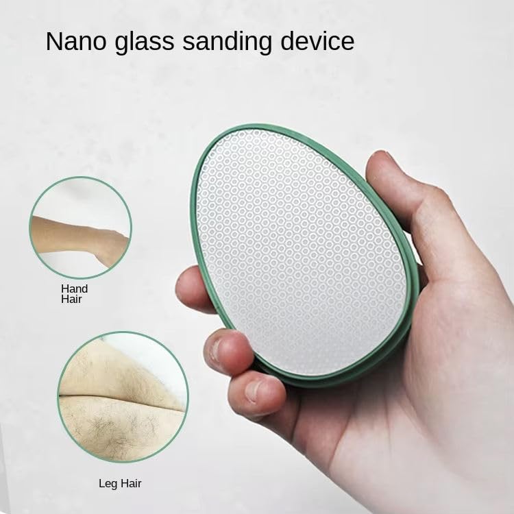 Kettlora Crystal Hair Removal Tool Epilator, Reusable Nano Glass Hair Eraser for Body, Painless for Arms and Legs, (BLACK)