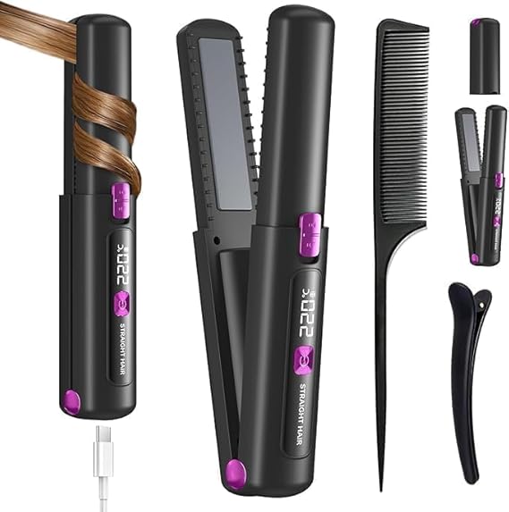 Wireless Cordless Hair Straightener – USB Rechargeable