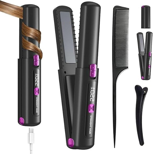 Wireless Cordless Hair Straightener – USB Rechargeable