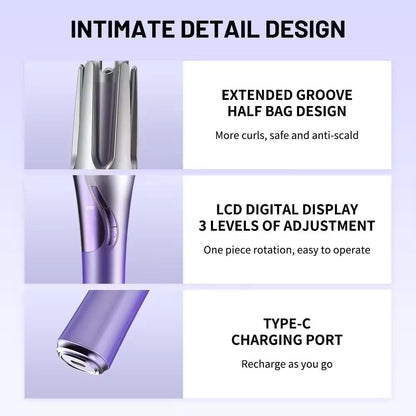 Wireless Automatic Rotating Hair Curler – USB Rechargeable (32mm Barrel)