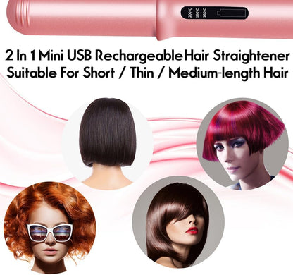 Professional Cordless Hair Straightener – USB Rechargeable