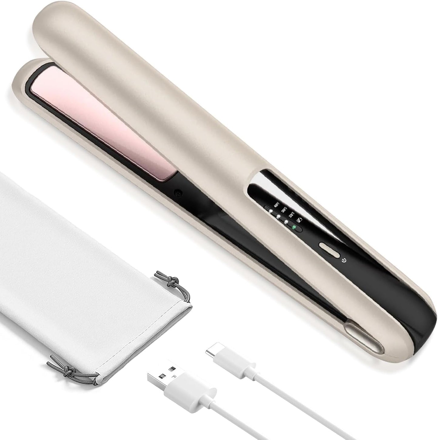 Wireless Cordless 2-in-1 Hair Straightener & Curler – USB Rechargeable