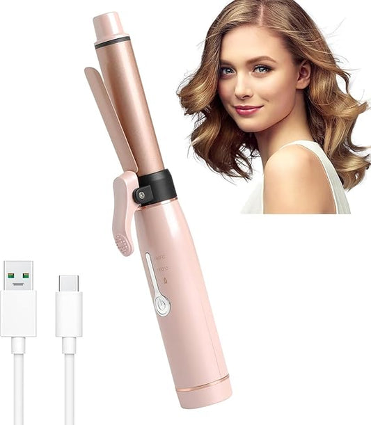 Wireless Cordless Curling Iron – USB Rechargeable (Rose Gold)