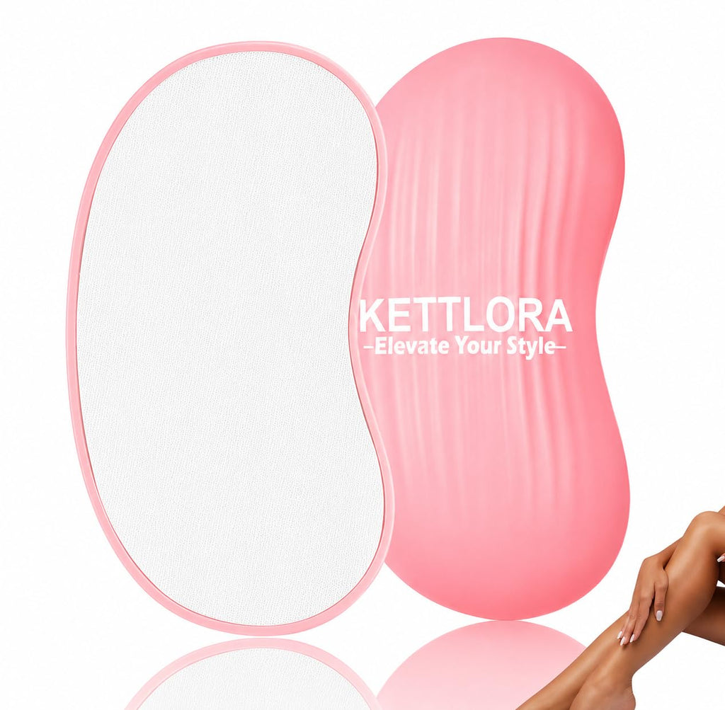 KETTLORA, Bean Shape Nano Glass Hair Remover – Painless Eraser for Women & Men, Reusable,Exfoliated Skin, for Legs, Arms & Back