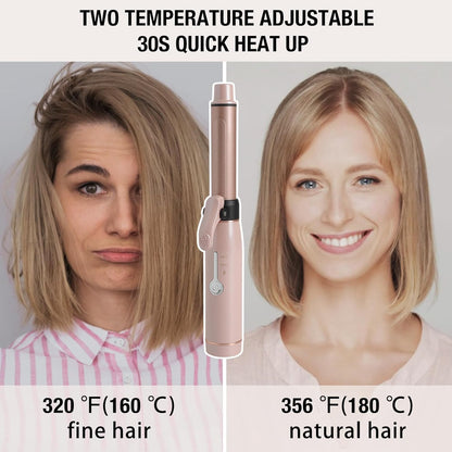Wireless Cordless Curling Iron – USB Rechargeable (Rose Gold)