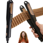 CrimpSpin Pro Automatic Rotating Heated Crimper 2 settings (180–230°C,), Corrugation,Corn Splint Curling Machine, Volumizing Hair, Professional and Home use