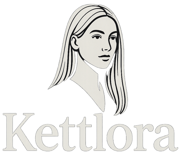 Logo of Kettlora with a stylized illustration of a woman's face.